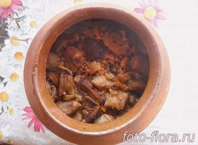 постное и очень вкусное блюдо в горшочке из духовки