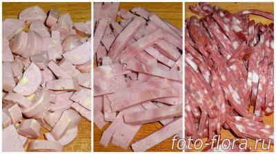 на фото нарезка мясных продуктов