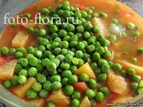 тушенная картошка в кастрюле