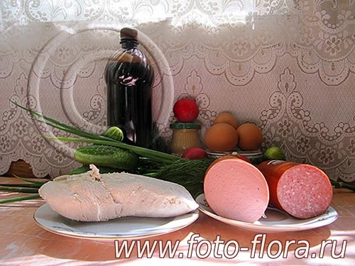 ингредиенты для окрошки на квасе