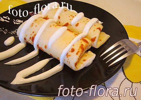 блины с курицей и яйцом