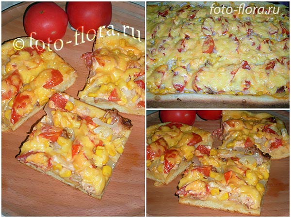 пицца с курицей фото