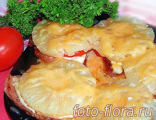 отбивные из свинины с ананасами фото