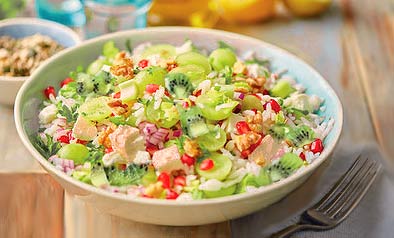 салат с киви мясом и виноградом фото