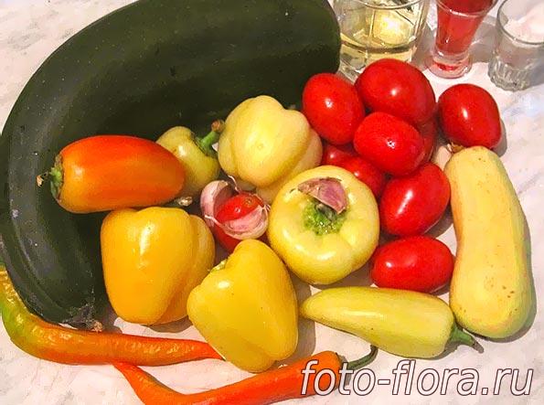 овощи для приготовления вкусных заготовок салата дома в фото